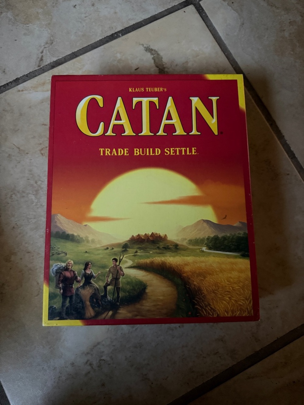 Catan Board Game Box - Red and Yellow